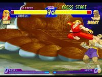 une photo d'Ã©cran de Street Fighter Alpha sur Sega Saturn